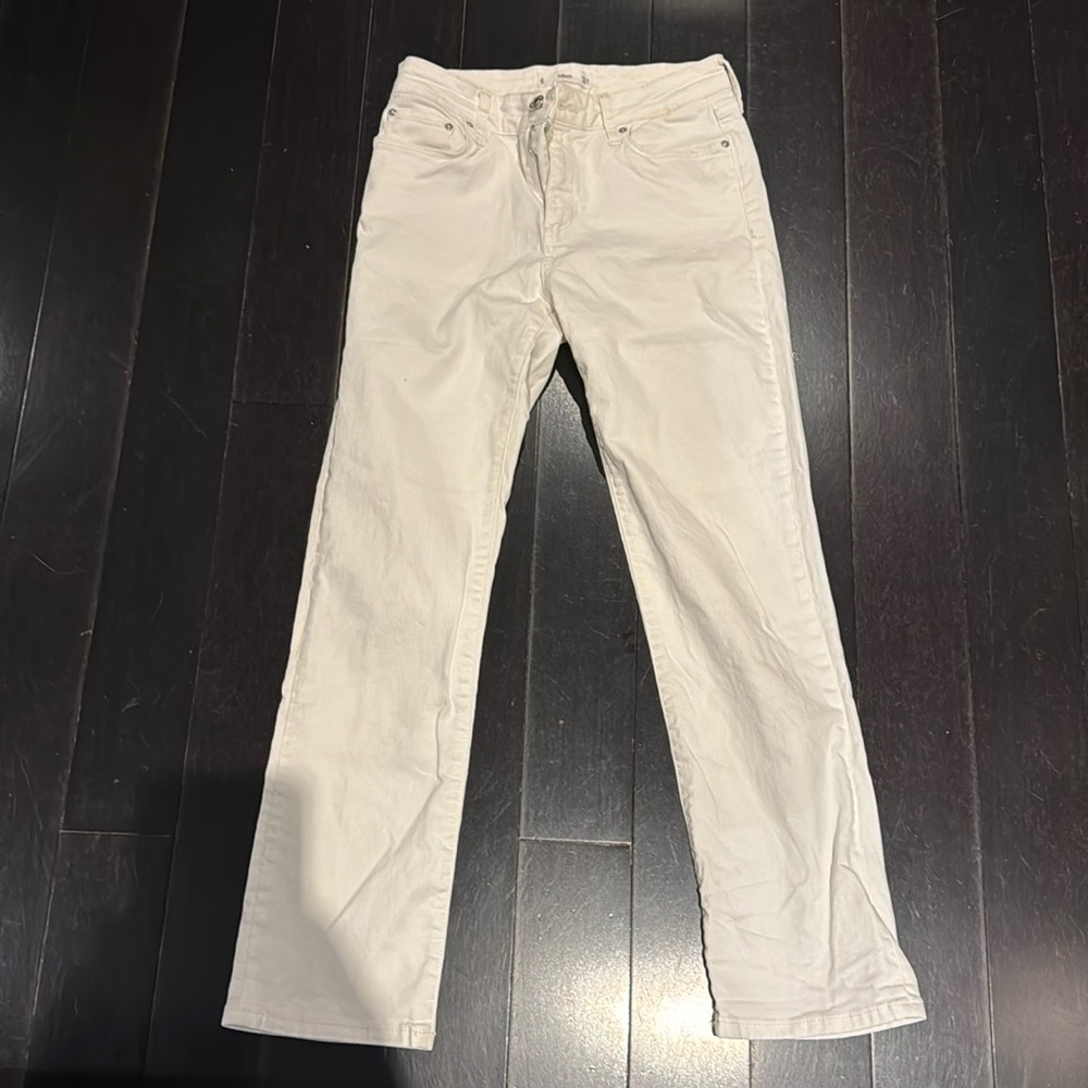 Mango white jeans size 6